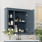 Mobile Bagno Moderno da 90cm con Lavabo Integrato e Specchiera, 2 Ante e 2 Cassetti