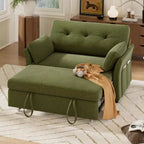Dyonery Divano Letto Convertibile 3-in-1, Divano Letto Estraibile con Tasca Laterale e Schienale Regolabile, Montaggio Senza Attrezzi, Divanetto Pieghevole
