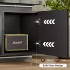 Mobile TV Skyzoo con camino elettrico per TV fino a 80" con luci a LED e 4 prese CA, console TV per soggiorno