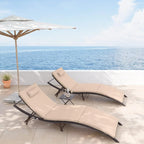 Set di 3 Chaise Lounge da Esterno Kullavik
