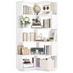 Scaffale angolare a 6 ripiani, unità espositiva salvaspazio