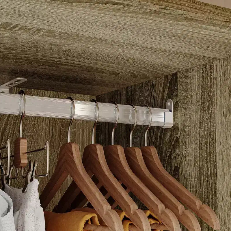 Famapy Armadio in Rattan con 3 Cassetti, Armadio con 3 Ante Traspiranti in Rattan, Armadio Alto in Stile Rustico per Camera da Letto