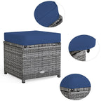 Costway Set da pranzo da 7 pezzi in rattan per esterni Divano componibile ottomano - Vedi dettagli