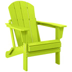 Polytrends Laguna Sedia Adirondack Pieghevole da Esterno per Patio Resistente allo Sbiadimento e alle Intemperie