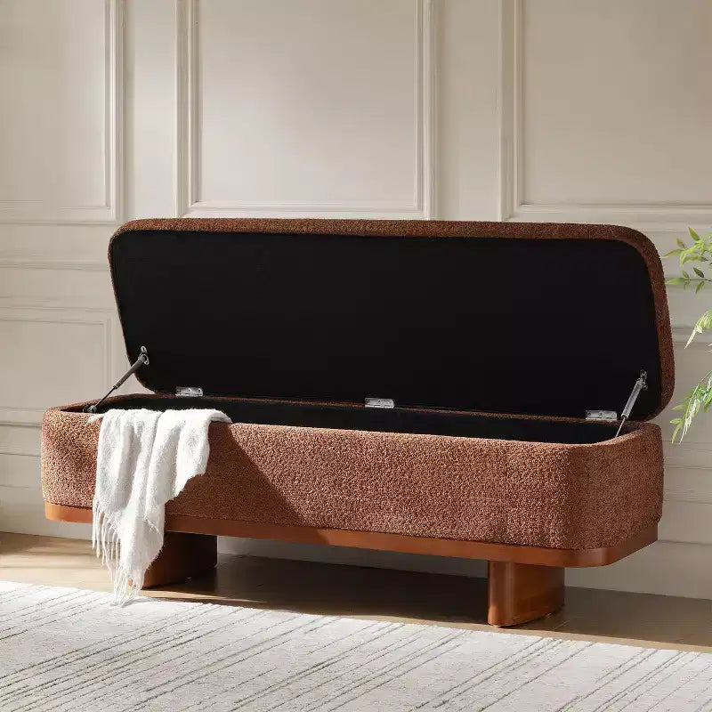 Panca con ripiano ribaltabile Clara Simple Assemble con struttura in legno massello|HULALA HOME