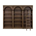 94 Traditional Tall Bookcase Wall, Collezione Stratton Marrone - Martin Furniture