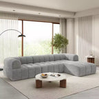 Christopher Knight Home Keri 122 Divano componibile moderno a L in schiuma ad alta densità con schienale basso