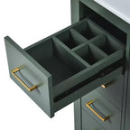 Mobile bagno 30 pollici con lavabo singolo, armadietto e 3 cassetti – Nero / Blu / Verde / Indaco / Bianco