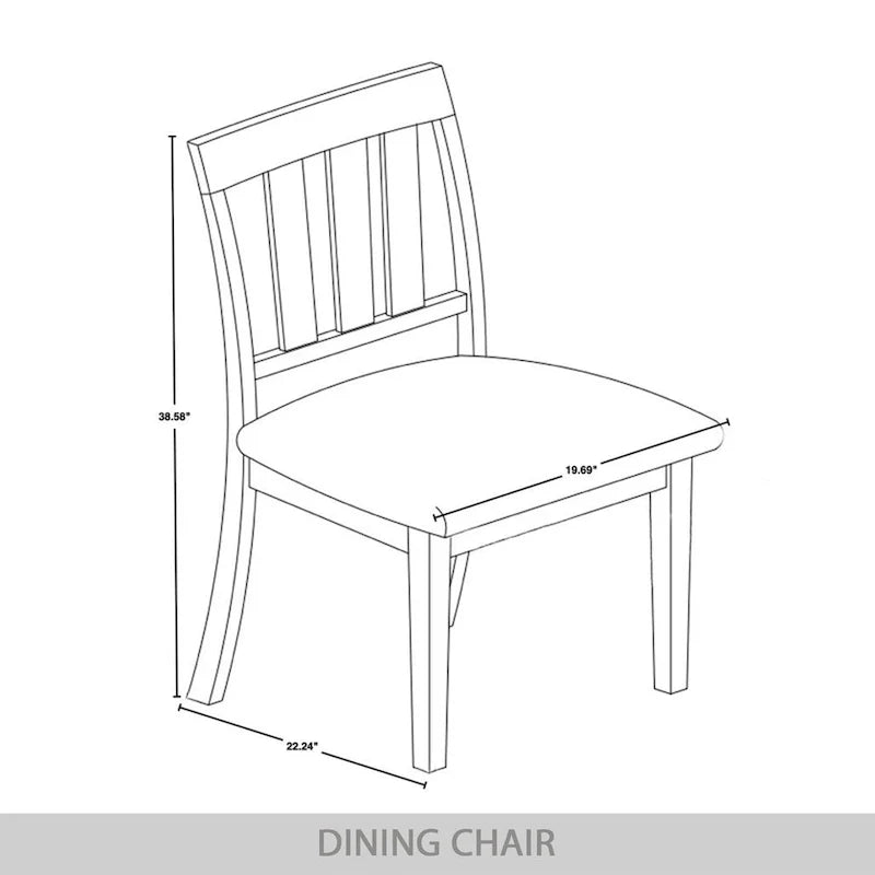 Set da pranzo classico in legno a 7 pezzi CraftPorch