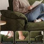 Dyonery 86 Cloud Loveseat Sofa, seduta profonda e ampi braccioli con cuscini, telaio robusto, design ergonomico e traspirante