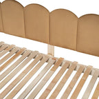 Letto a piattaforma in legno massiccio a forma di casetta, letto Montessori a terra con tetto ad arco e letto estraibile per bambine e bambini