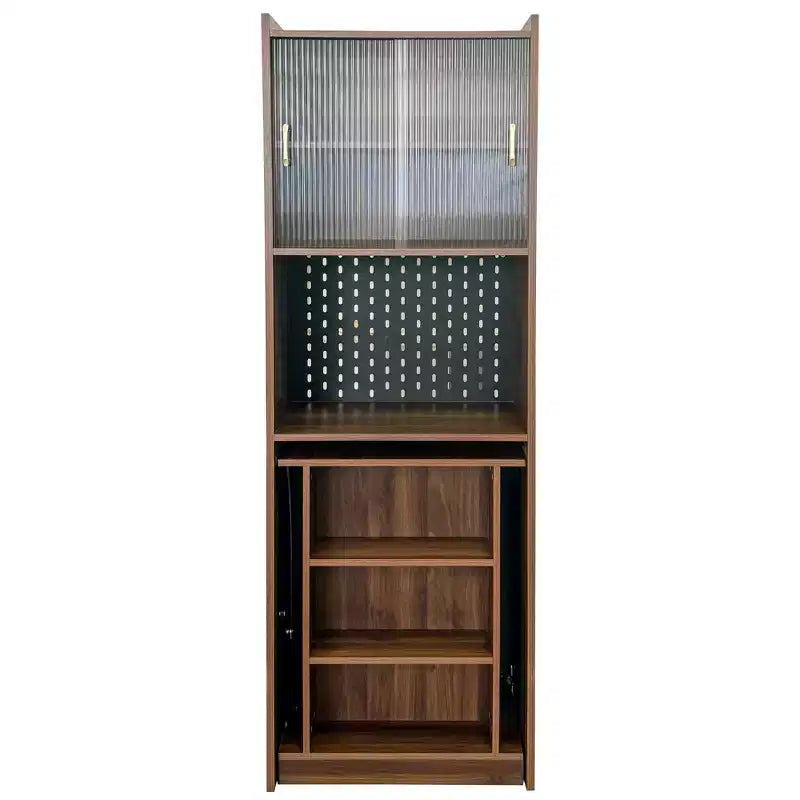 GDFStudio Sinclair Tavolo da studio pieghevole moderno in legno 36 con contenitore