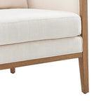 Poltrona d'Appoggio in Lino Tillman con Rattan