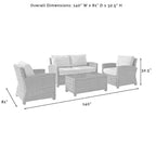 Set conversazione da esterno in vimini Bradenton 4 pezzi - Crosley