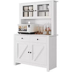 Mobile Dispensa da Cucina con Supporto per Microonde, Credenza con Mobile Buffet e Ripiani Regolabili, per Cucina, Sala da Pranzo