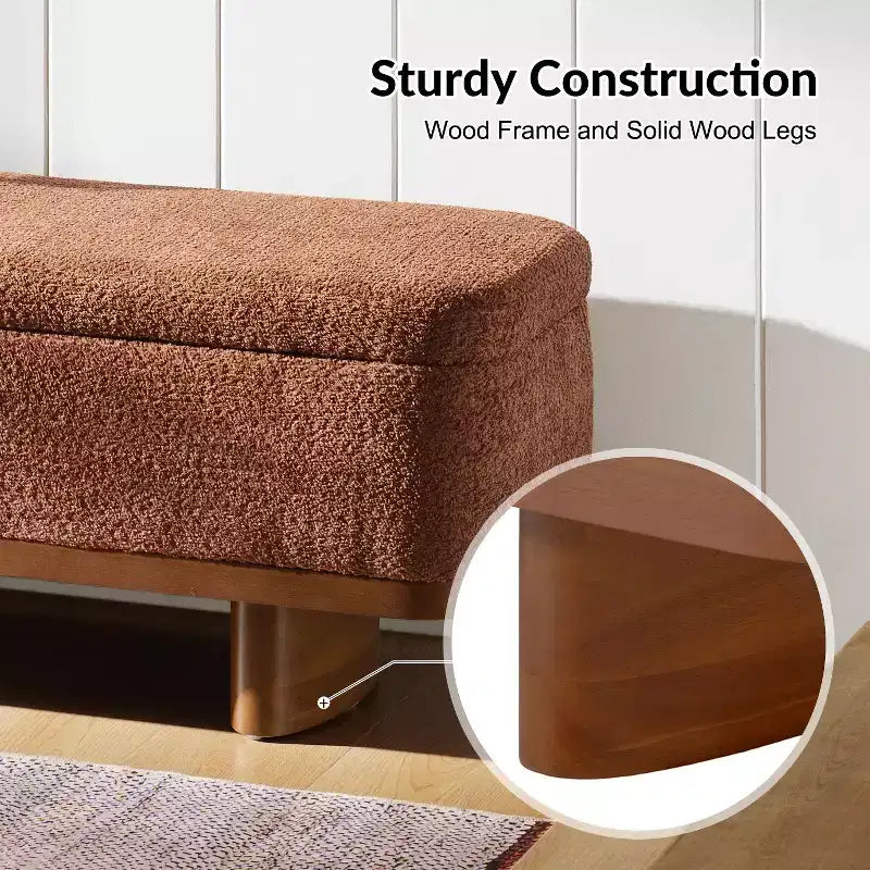 Panca con ripiano ribaltabile Clara Simple Assemble con struttura in legno massello|HULALA HOME