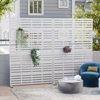 MAYEERTY 72x47 Pannello Paravento per Esterni Bianco Naturale, Set da 6 Pezzi Divisorio Pieghevole Naturale per Cortile e Giardino