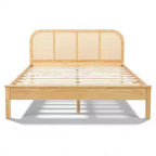 Christopher Knight Home Callahan Letto a piattaforma moderno boho in legno con testiera in rattan