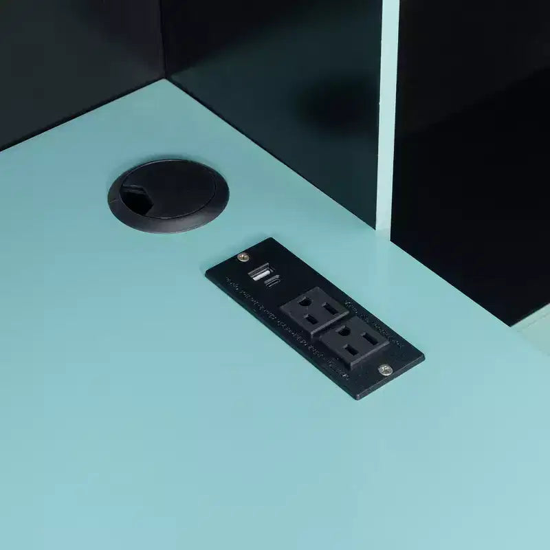 Daybed da gioco completo/queen size con testiera libreria, luci LED, scrivania integrata, cassetti e stazione di ricarica