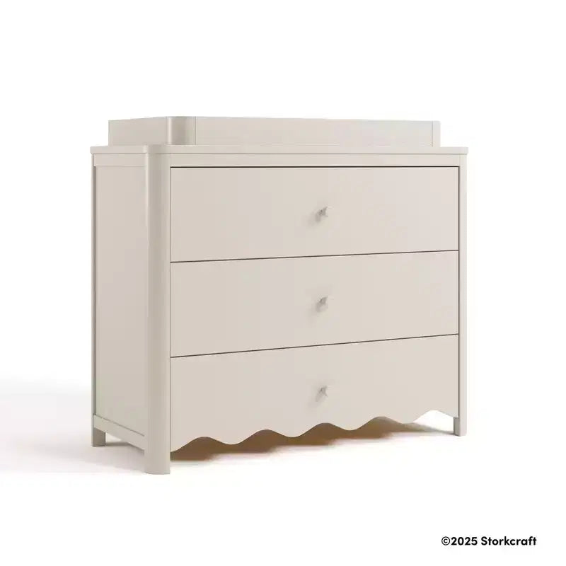 Comodino fasciatoio a 3 cassetti Storkcraft Casablanca con piano rimovibile