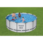 Piscina Fuori Terra Rotonda Bestway Steel Pro MAX con Pompa e Copertura