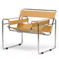 Baxton Studio Jericho Poltrona accent in pelle mid-century moderna marrone chiaro: finitura cromata, piedini antigraffio, completamente assemblata