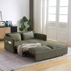 Divano Letto Convertibile in Velluto a Coste 3-in-1 con Letto Estraibile 64.5