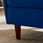 Set di 2 Poltrone Accent, in Velluto a Botte con Gambe in Legno Massello 28,34W