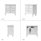 Giorgio 3 - Comodino con 3 cassetti e prese integrate, set da 2|HULALA HOME