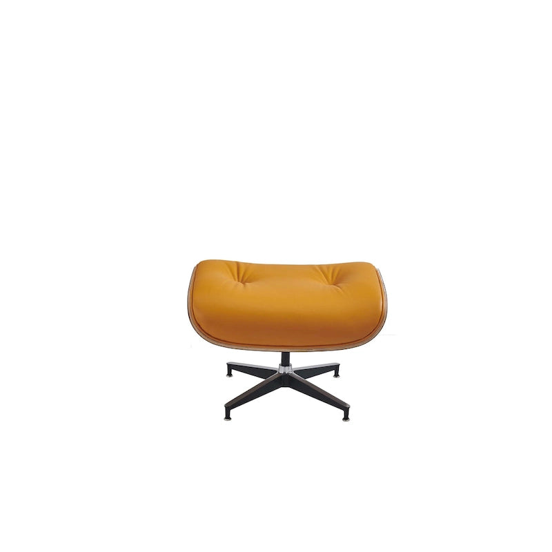 Poltrona reclinabile Mid-Century Modern in pelle