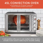 Forno doppio Elite Platinum con girarrosto e convezione