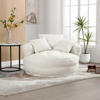 Divano Pigro Rotondo – Bianco/Blu/Grigio/Giallo/Arancione/Rosso Rosa/Blu Marino/Verde, Posto Singolo e Coppia