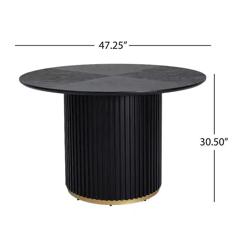 Christopher Knight Home Shankar, set da pranzo moderno da 5 pezzi con tavolo rotondo e sedie imbottite in legno di caucciù
