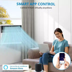 Condizionatore da Finestra Intelligente Acekool 6.000 BTU, Climatizzatore da Stanza Wi-Fi con Telecomando, Raffreddamento Silenzioso per Ambienti Fino a 23 Mq