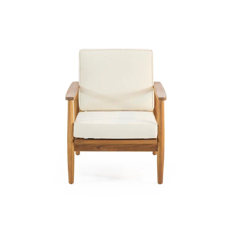 Salotto da esterno a 4 posti in legno di acacia Willowbrook di Christopher Knight Home
