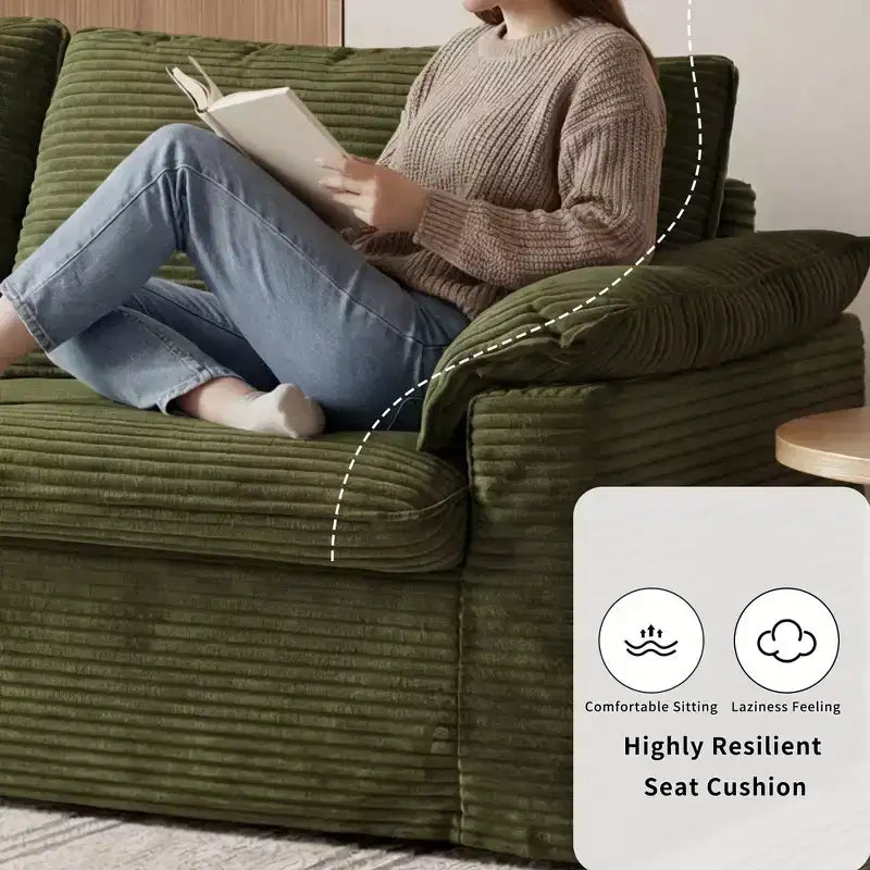 Dyonery 86 Cloud Loveseat Sofa, seduta profonda e ampi braccioli con cuscini, telaio robusto, design ergonomico e traspirante
