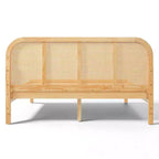 Christopher Knight Home Callahan Letto a piattaforma moderno boho in legno con testiera in rattan