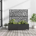 MAYEERTY Fioriera con traliccio in ferro nero Rete Stile 01 72x47x16in Set da 3 pezzi