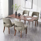 Set di 4 sedie da pranzo imbottite in tessuto