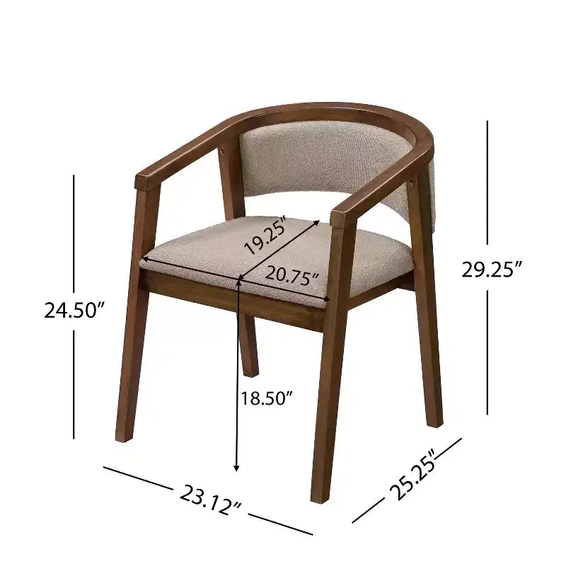 Christopher Knight Home Simon Set da pranzo 5 pezzi in legno di gomma stile Mid-Century moderno con sedie imbottite in bouclé