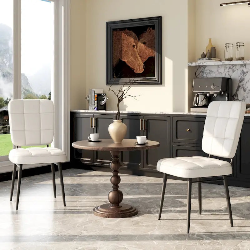 Sedie da Pranzo Moderne Set da 2/4/6/8, Sedie da Cucina Imbottite con Cuscino Spesso per Sala da Pranzo