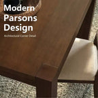 Set da Pranzo Moderno - Tavolo 80" + 6 Sedie Imbottite, Struttura in Legno Massello, Capacità Tavolo 400 libbre, Facile Montaggio
