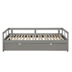 Divano Letto Estensibile con Letto Estraibile, Divano Letto in Legno con Letto Estraibile