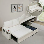 Divano letto a L da 80", Divano letto a scomparsa, Divano letto convertibile con penisola reversibile