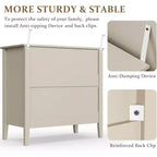 Cassettiera Heynemo a 3 Cassetti, Comodino in Legno Verniciato Alto 76 cm con Contenitore, Ampio Cassettone Moderno con Guide a Sfera