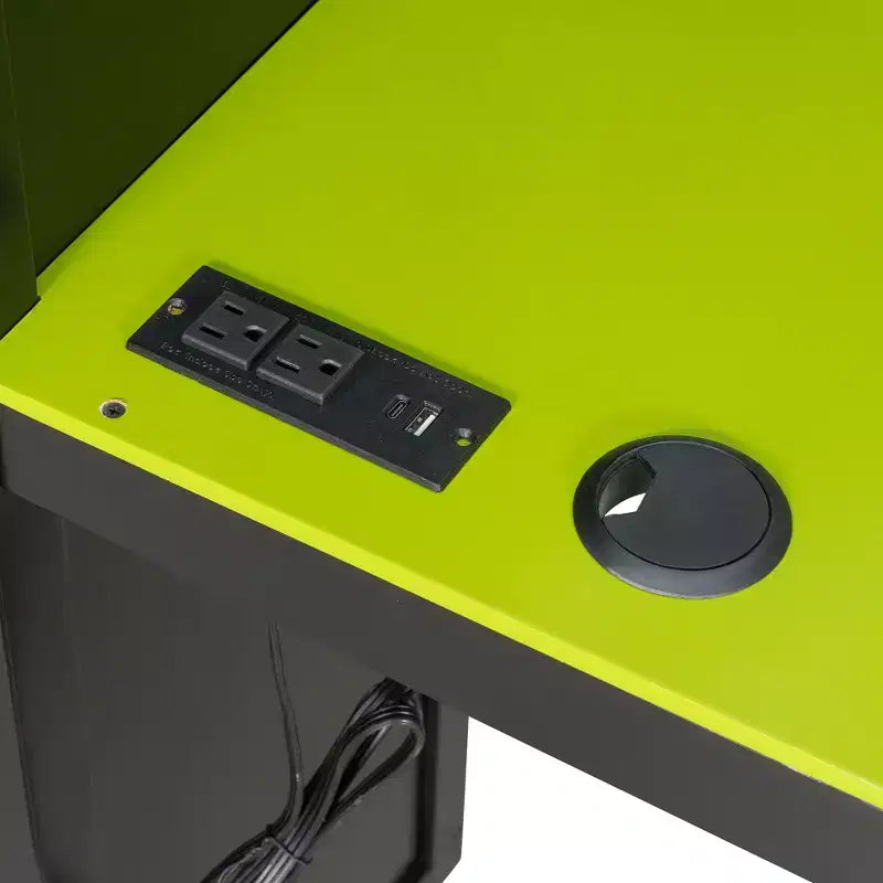 Letto a soppalco a L da gaming con scrivanie, letti a soppalco doppi con luci LED, porte USB, scaffali portaoggetti, letto a soppalco ad angolo in legno per 2