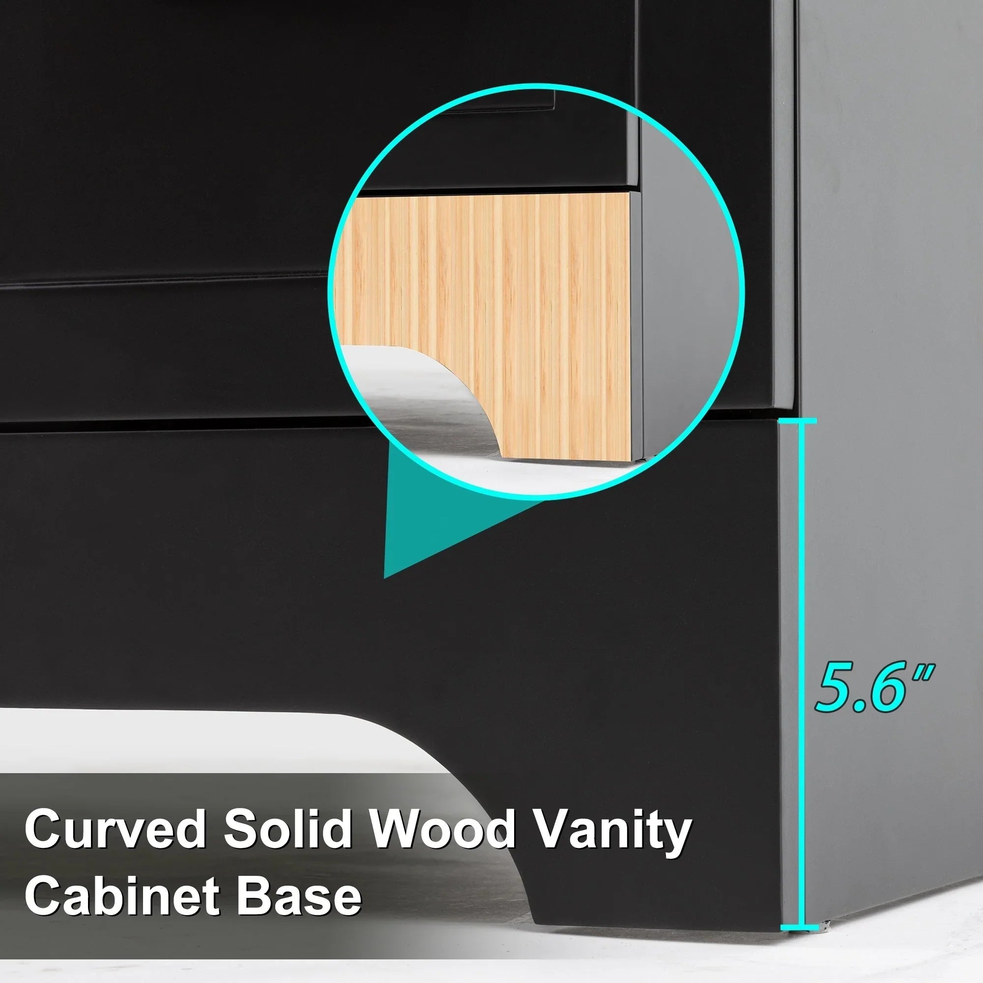 Mobile bagno 30/36/48 Wavy Line con lavabo e rubinetto