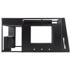Letto a soppalco a L da gaming con scrivanie, letti a soppalco doppi con luci LED, porte USB, scaffali portaoggetti, letto a soppalco ad angolo in legno per 2