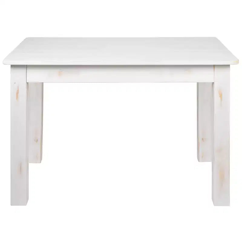 Flash Furniture Tavolo da Pranzo Rettangolare Rustico in Pino Massiccio 46 x 30