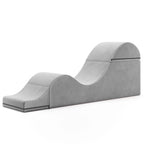 Avana Kami Chaise convertibile / Yoga e Massaggio - Pouf 2 in 1 con sedia a sdraio yoga pieghevole a scomparsa, Microvelvet - N/D